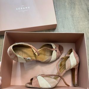 Sezane pink high heels